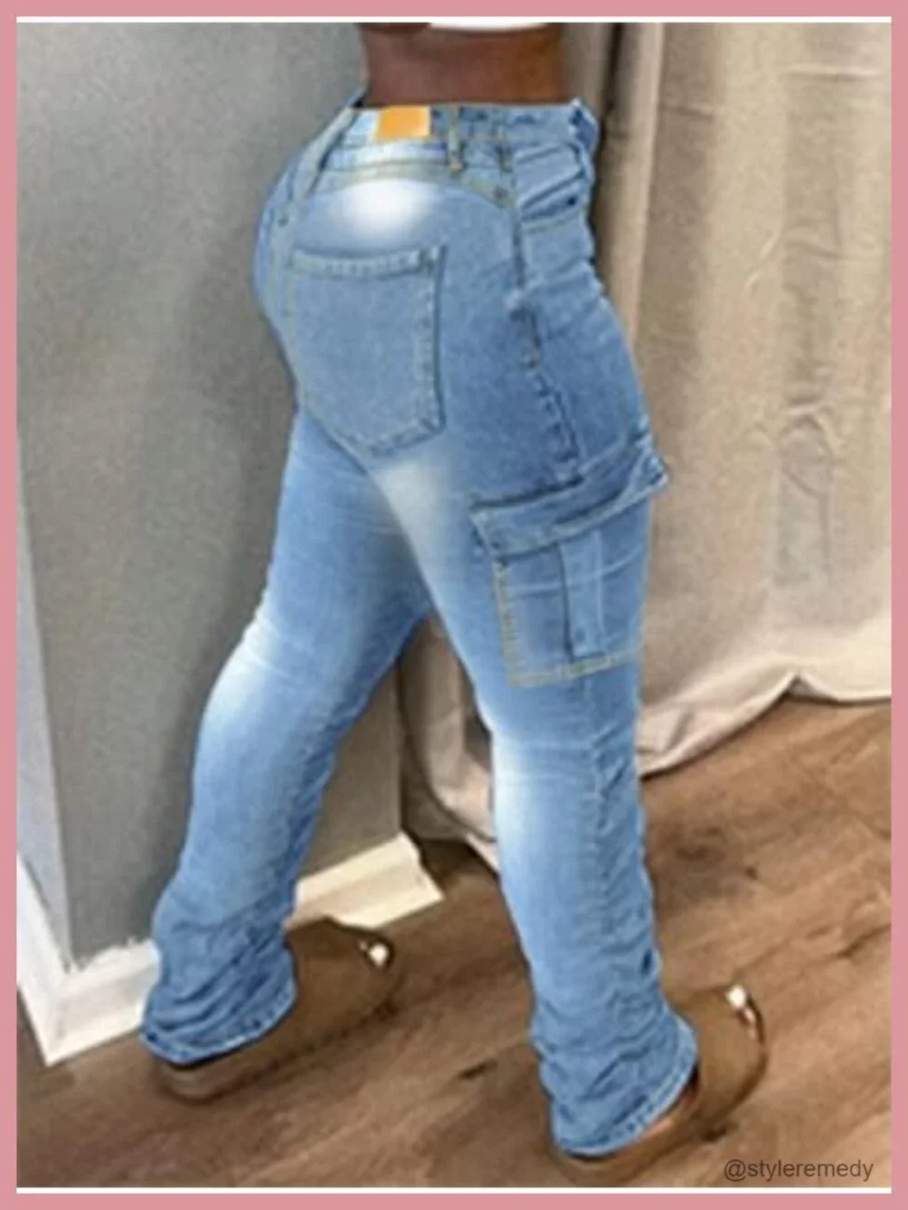 Women's High Waisted Stretch Skinny Cargo Pants